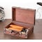 Vintiquewise Antique Style Small Wooden Suitcase With Leather Straps and Handle QI003611 - alternate 4